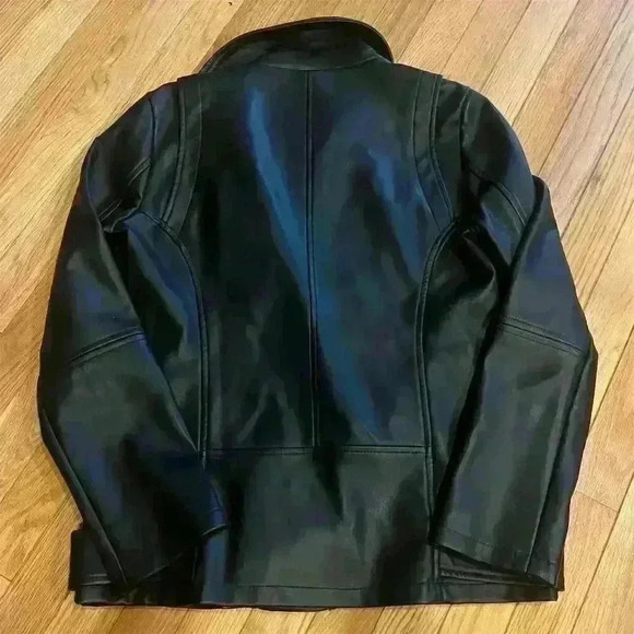 Urban Outfitters Women's Black Vegan Leather Moto Jacket Size S - Picture 8 of 10